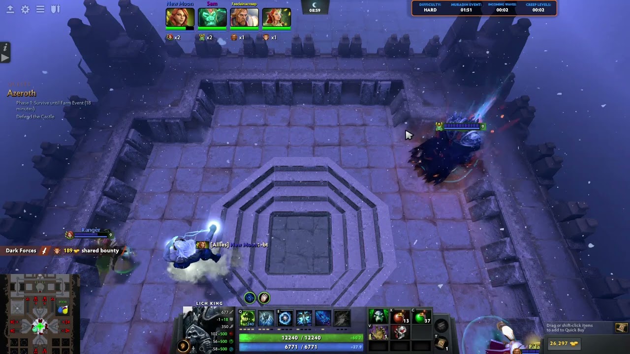 Бой с боссом Король-лич (Lich King) в X Hero Siege